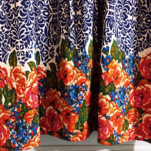 Red Camel Floral Dress - Picture 2 of 4